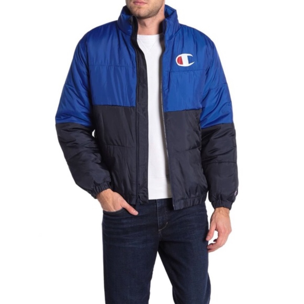 HP๐Menโs Champion Puffer Jacket sz large - Picture 2 of 5
